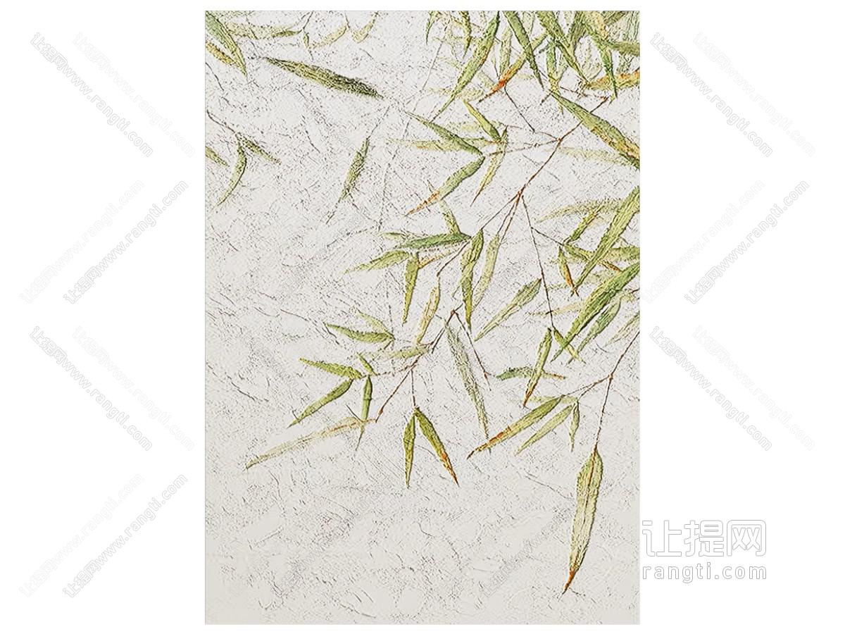 侘寂画 装饰画 竹画 油画