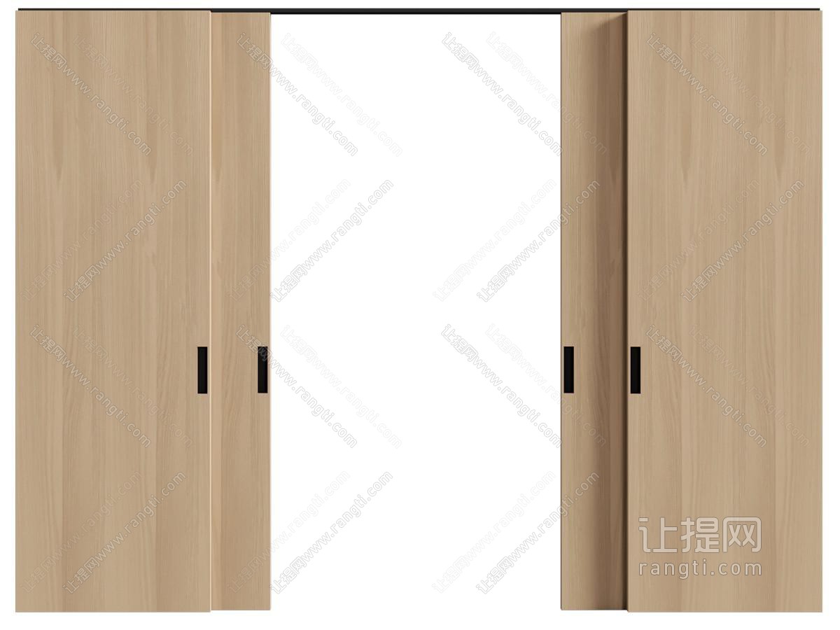 现代实木推拉门 移门