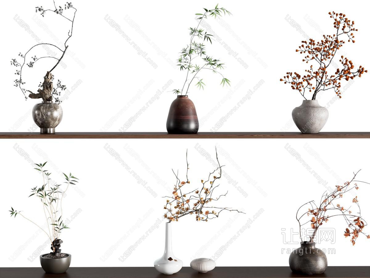 新中式花瓶 餐桌摆件 陶瓷花瓶 玄关摆件 花艺 花瓶摆