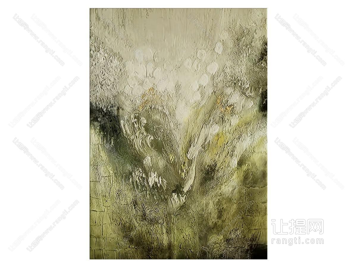 侘寂风油画 肌理画 装饰画