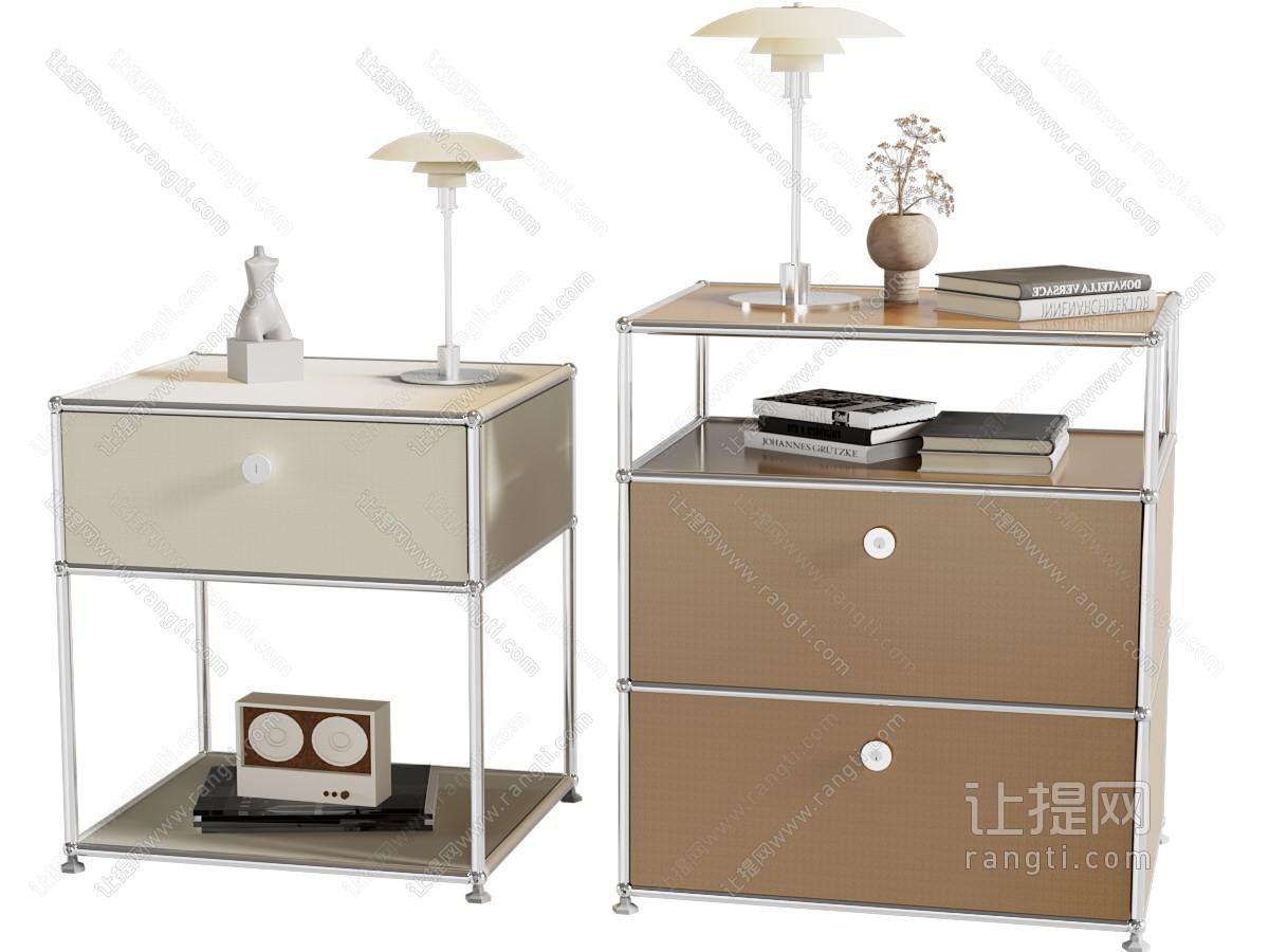 现代床头柜