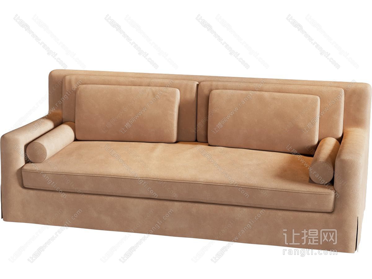 中古风沙发 双人沙发