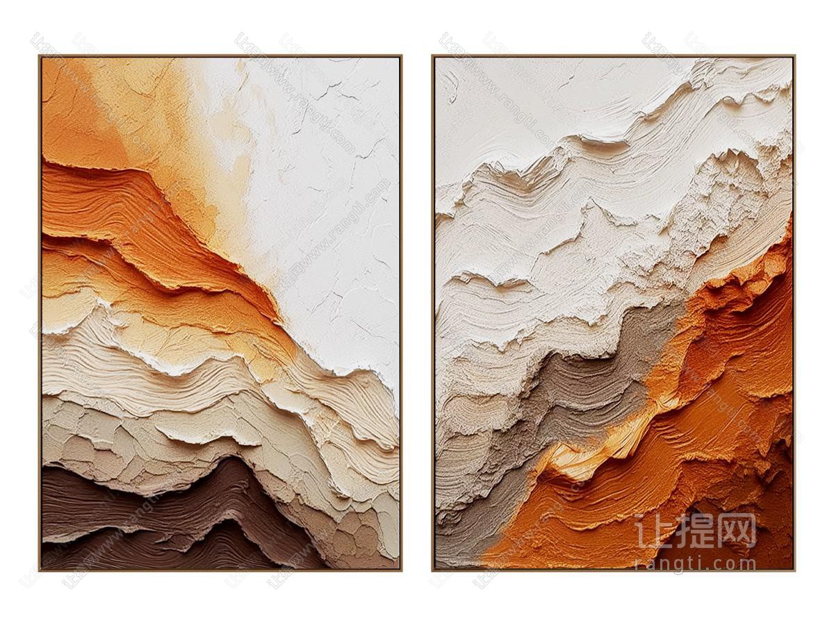 肌理画 装饰画 抽象画