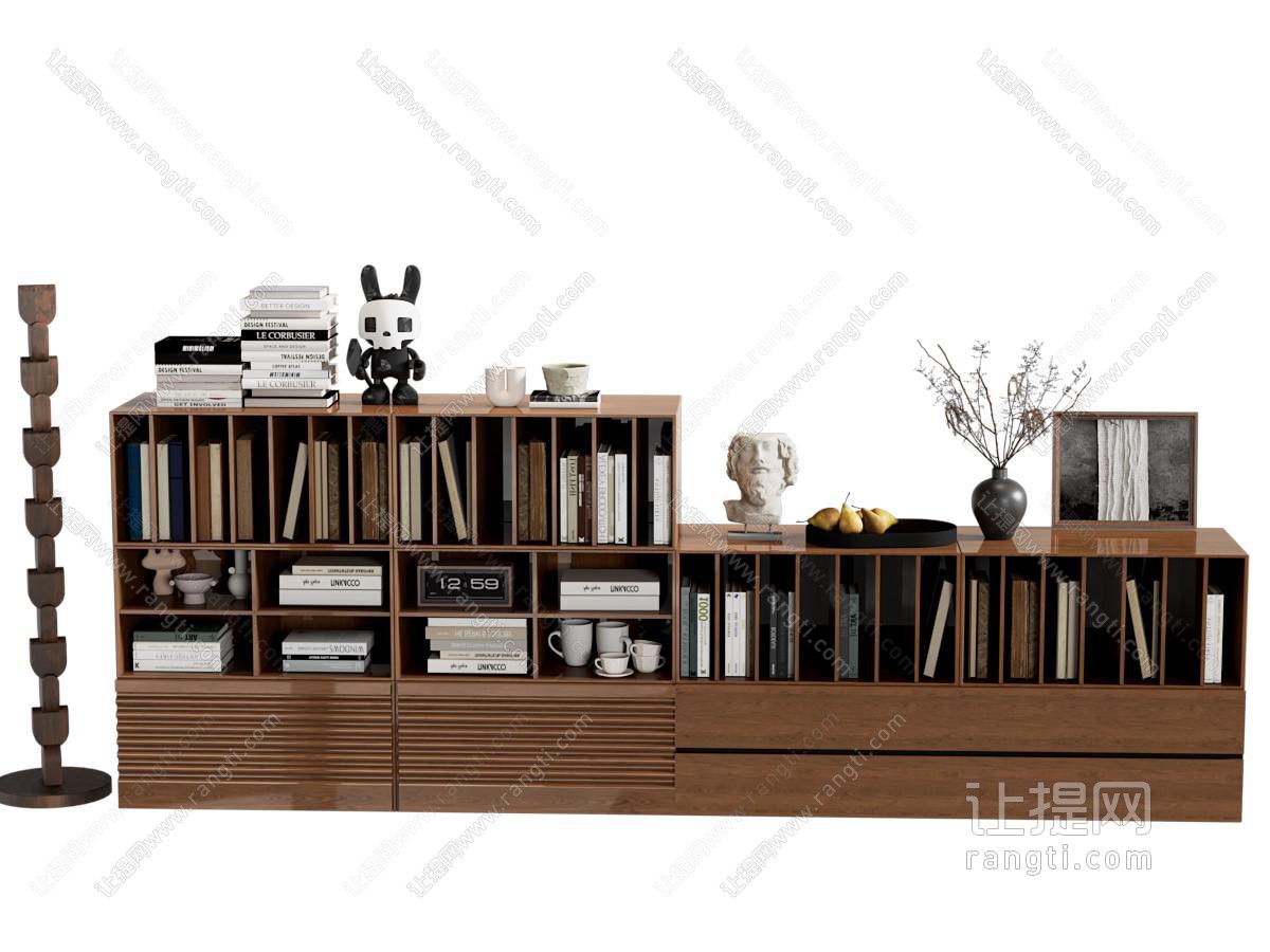 中古风书柜 矮柜 落地柜