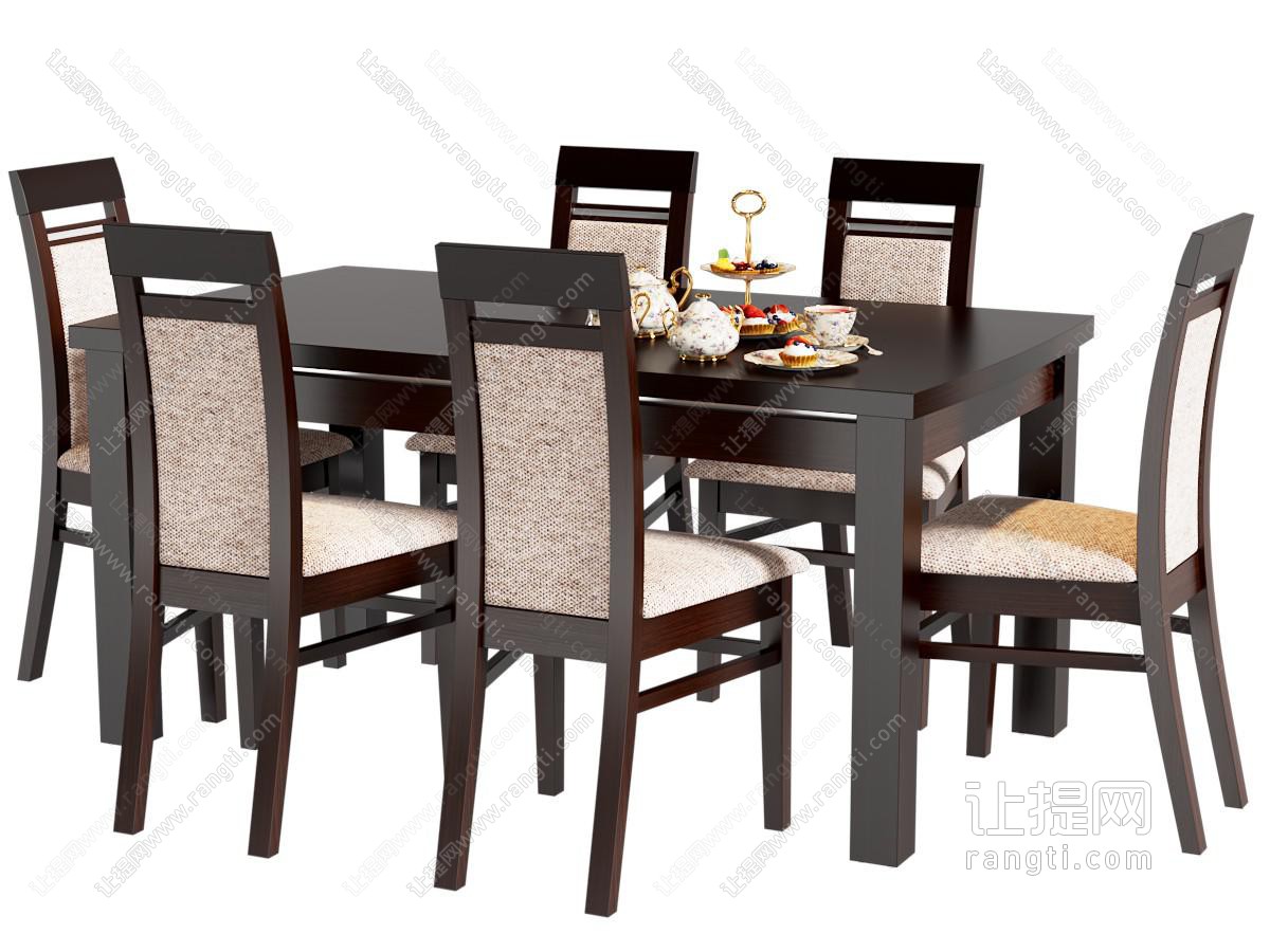 现代餐具组合 餐桌椅组合
