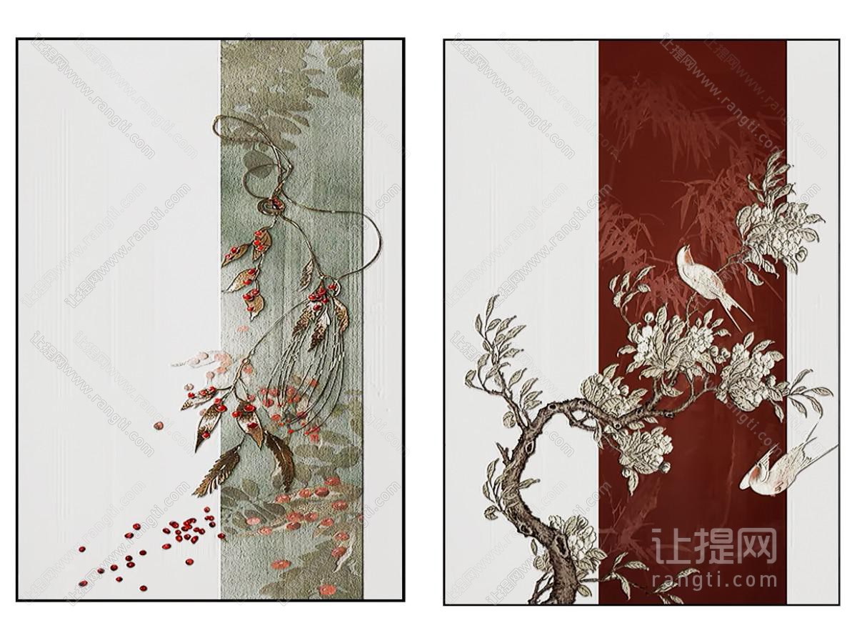 新中式艺术画 花鸟画 装饰画