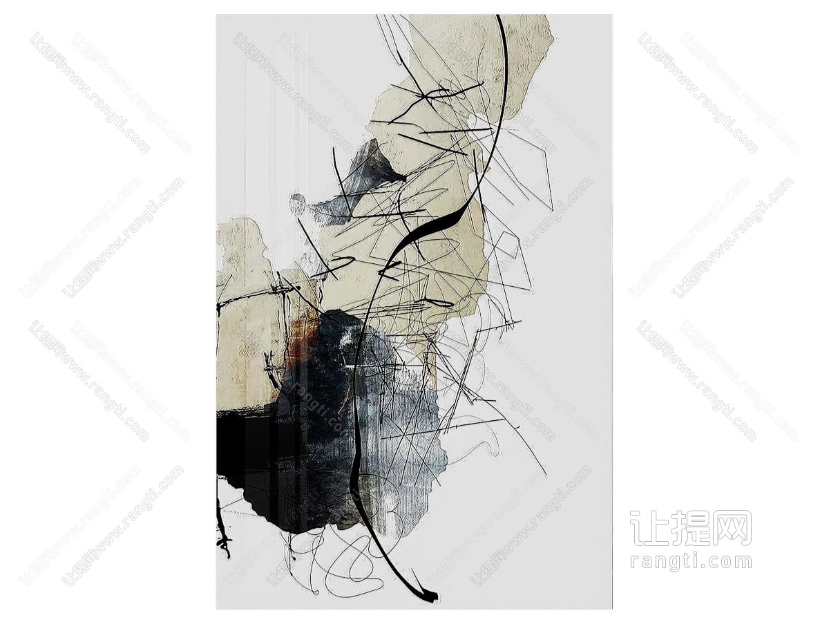 装饰画 线条画 肌理画 抽象画