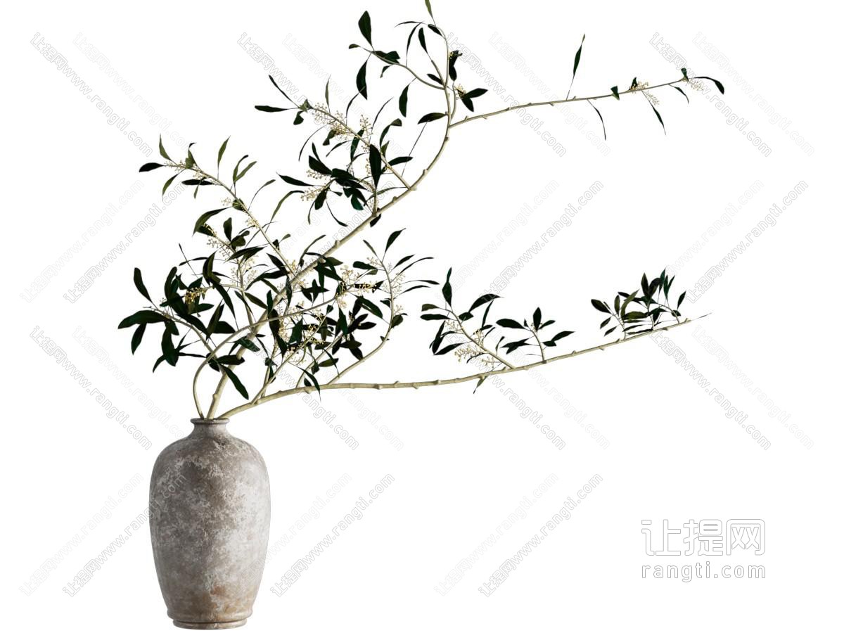 现代花瓶花艺 陶罐花瓶花艺