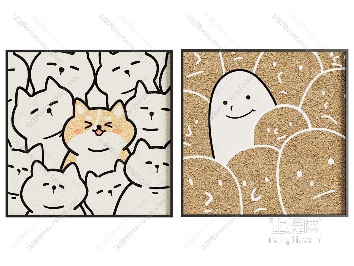 奶油北欧挂画