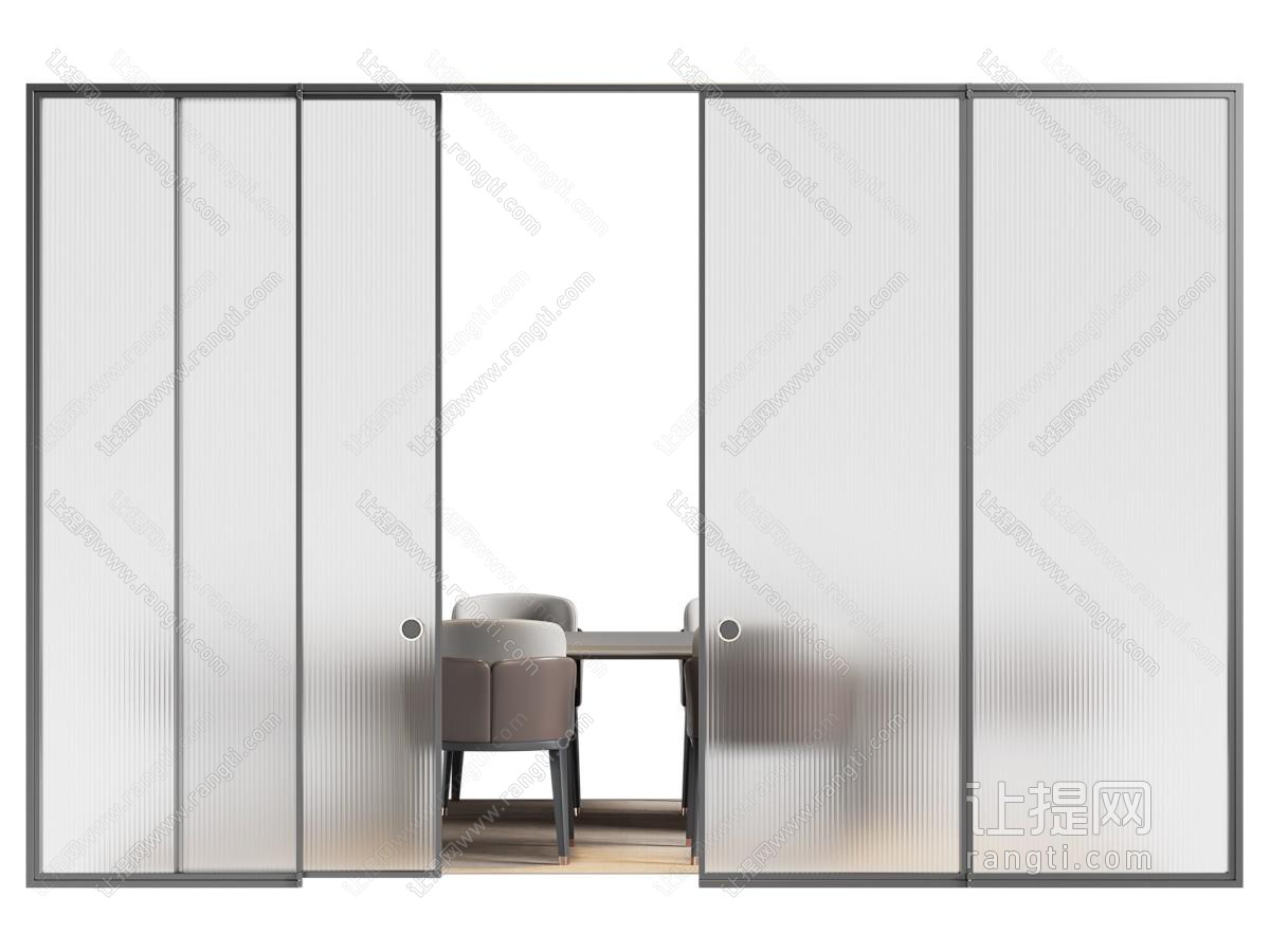 现代简约推拉门