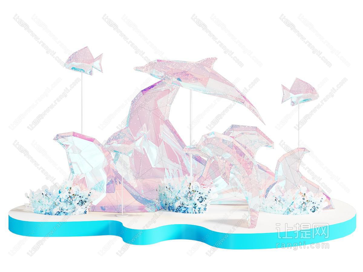 地中海夏季幻彩海洋场景美陈
