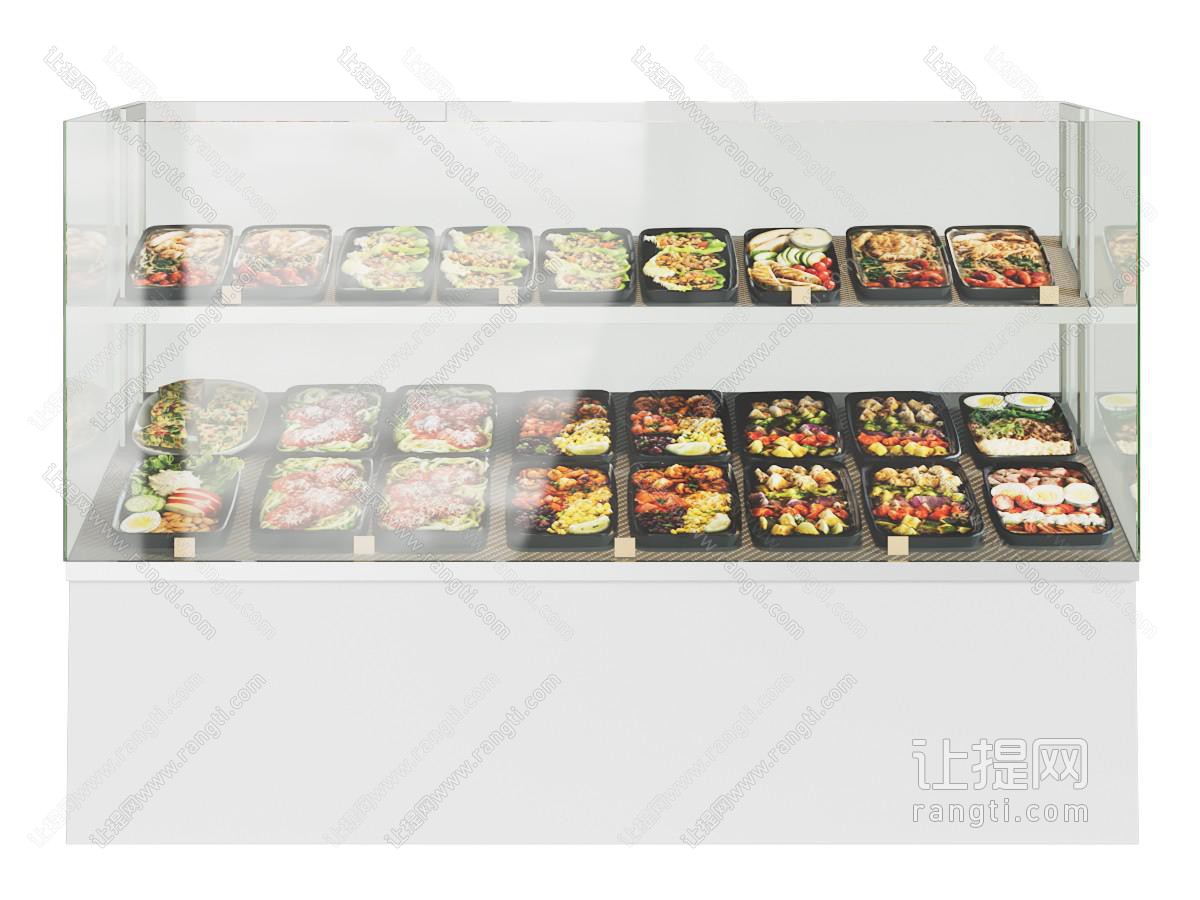 现代餐饮凉菜玻璃展示柜