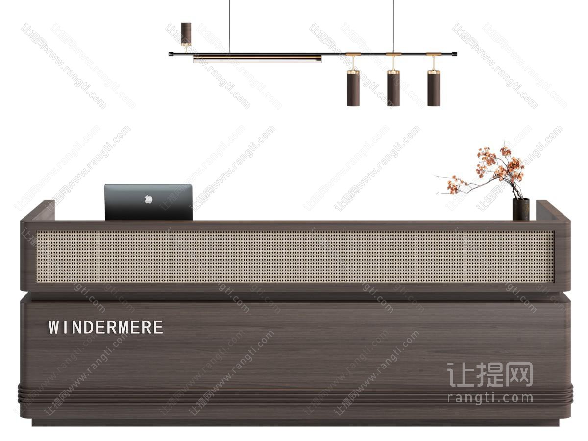 现代中古风前台接待台 服务台