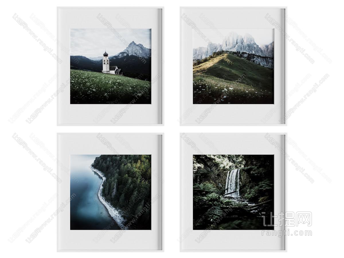 现代风景照片 艺术挂画 装饰画