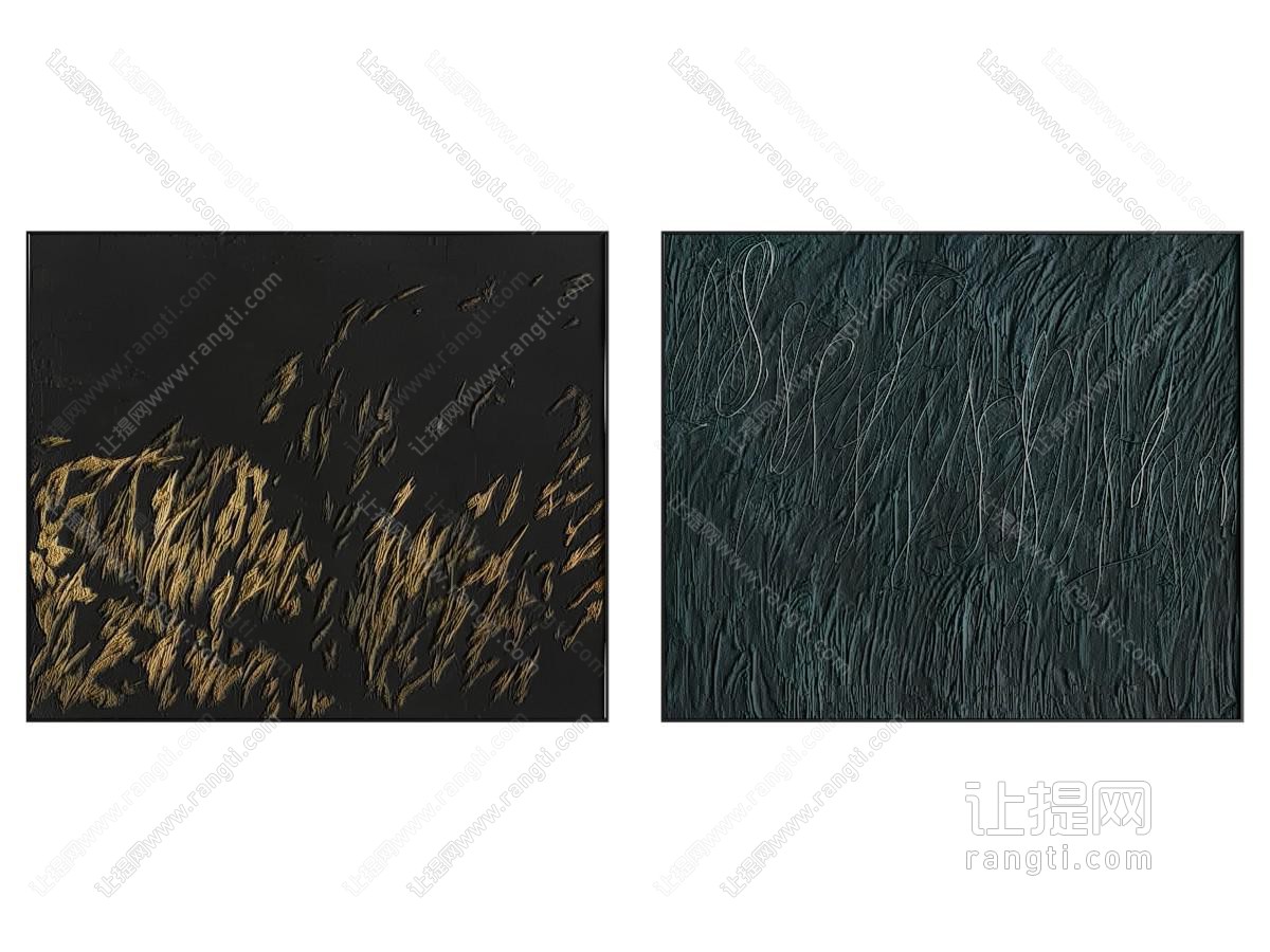 中古侘寂挂画 油画