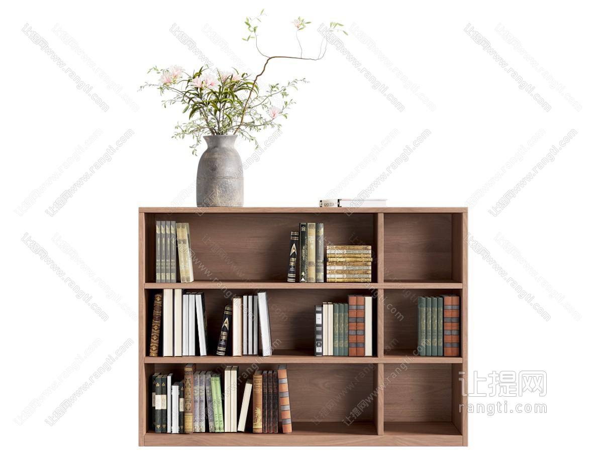中古奶油书柜