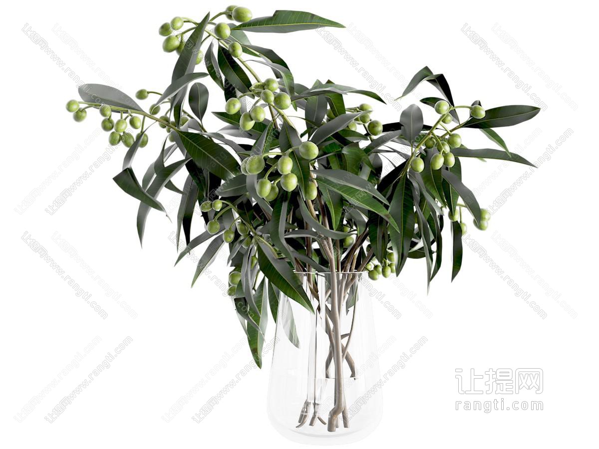 现代花瓶花卉