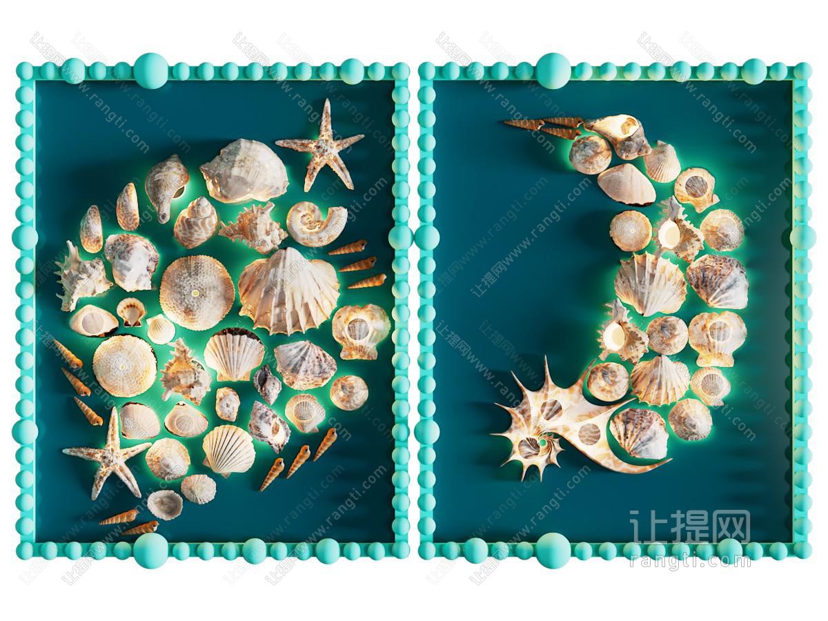 贝壳墙饰壁画灯