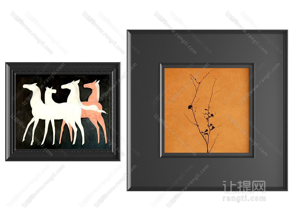 现代中古风装饰画