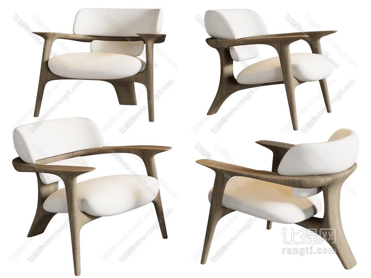 现代中古风休闲椅子