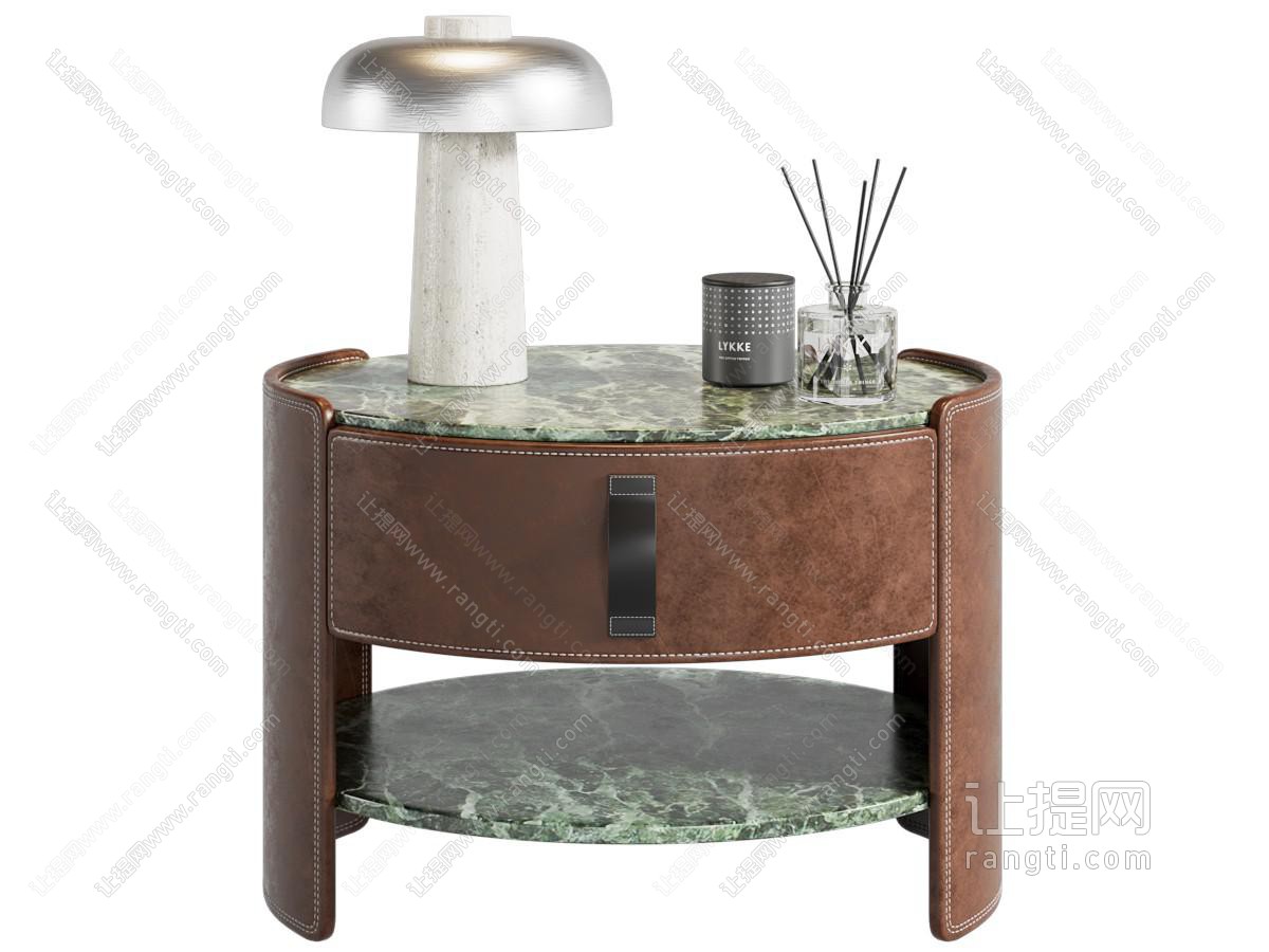 中古风床头柜