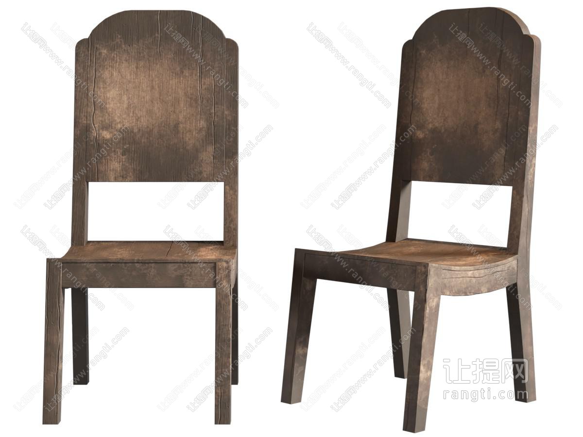 中古侘寂餐椅 老木头餐椅 休闲椅 旧家具