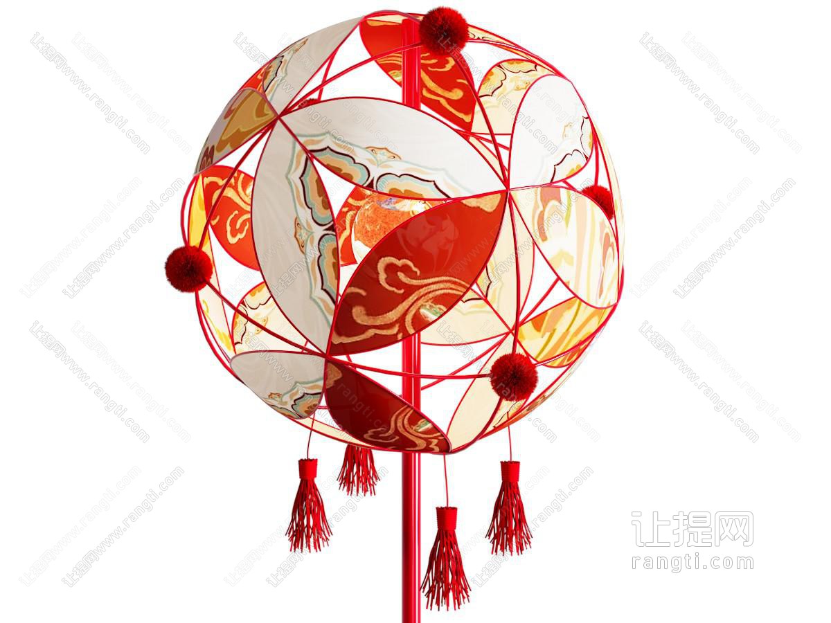 绣球灯 花灯 滚灯 灯笼 绣球 灯笼装置 美陈装置