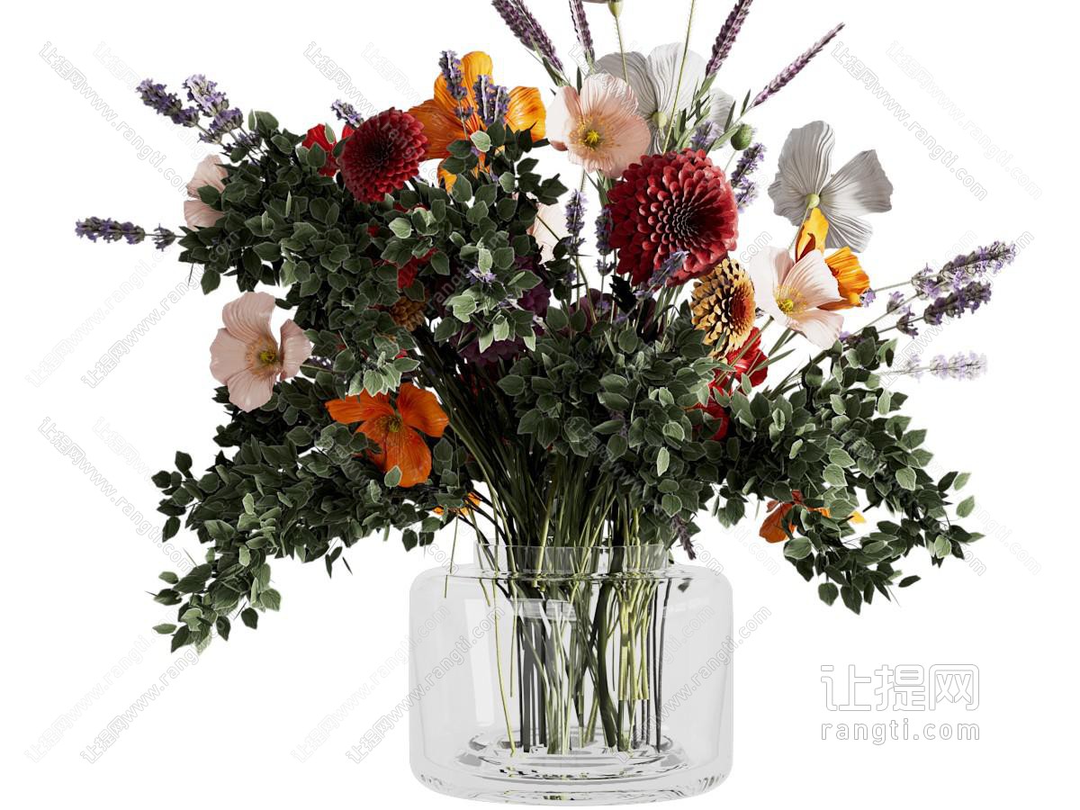 现代花艺摆件 鲜花 插花花艺 绿植 茶几摆件