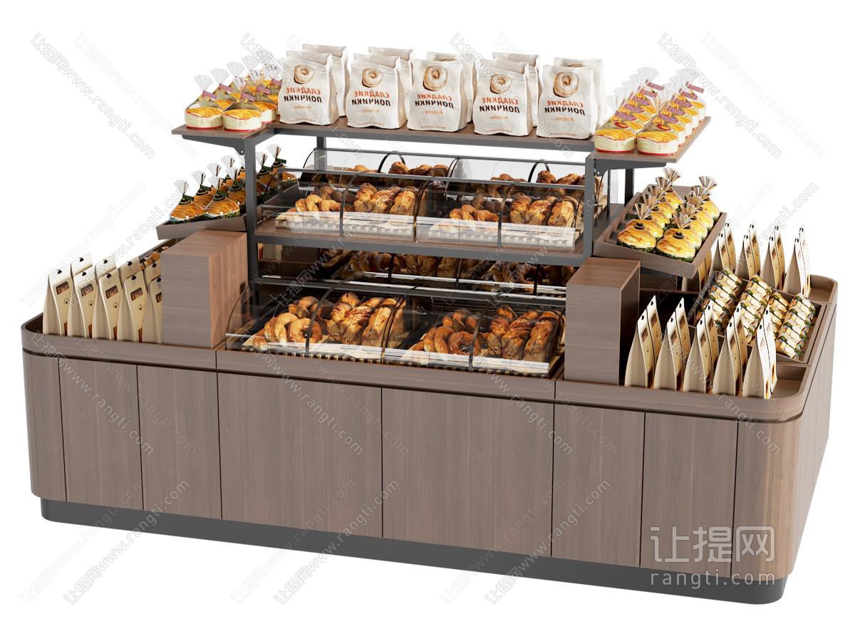 现代面包展示柜