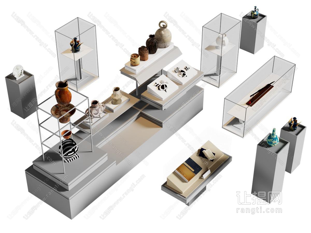 现代展厅 展柜