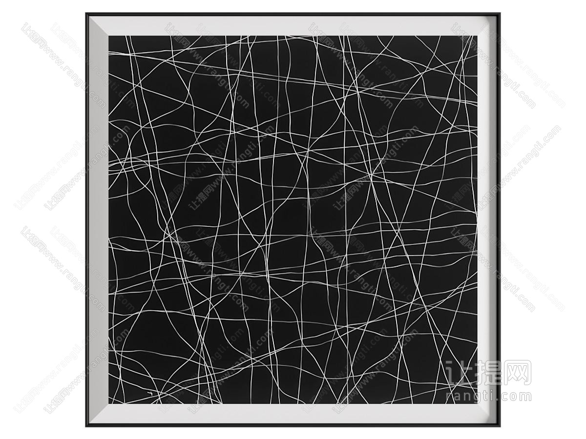 极简意式抽象挂画 黑白艺术挂画 肌理画 抽象画 线条感