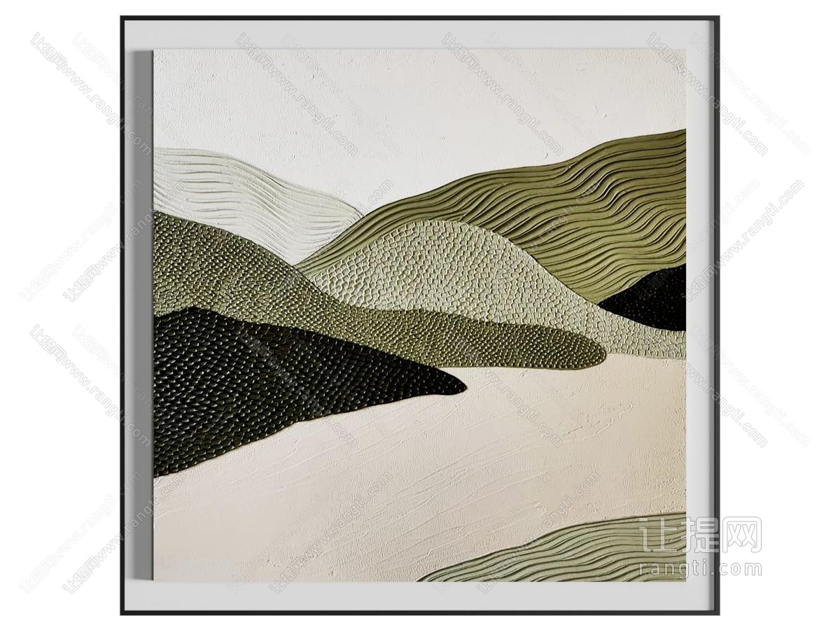 极简侘寂抽象艺术挂画 肌理画 油画