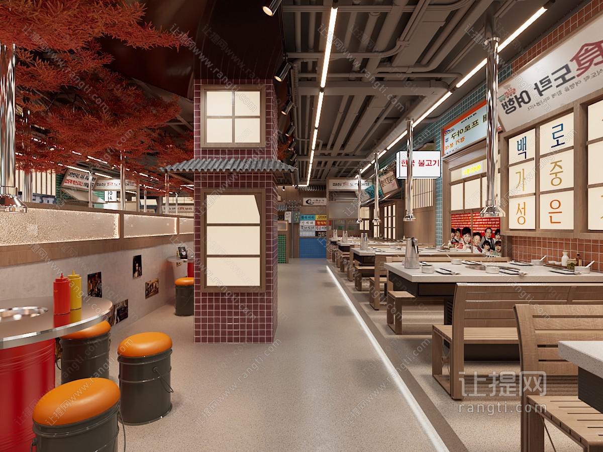 工业风韩国烧烤店