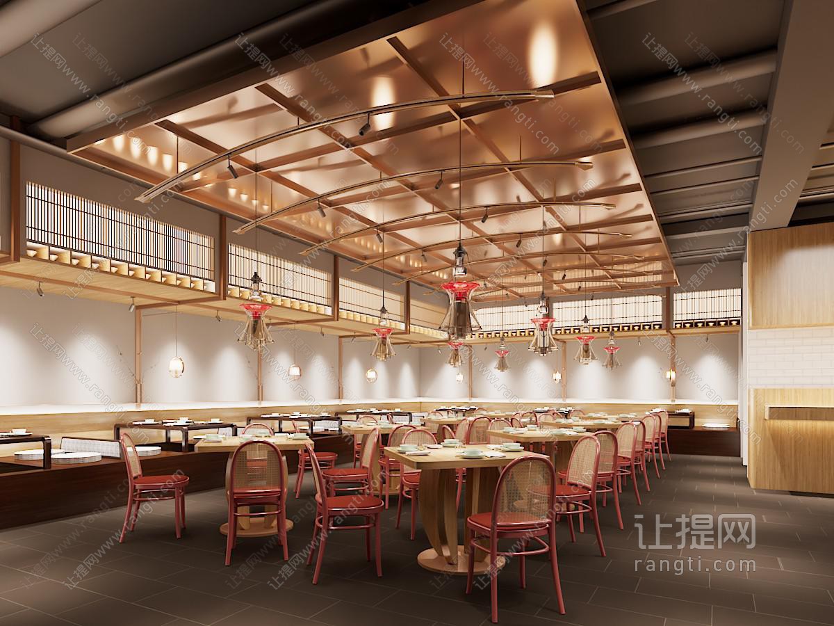 现代饭店餐馆就餐区