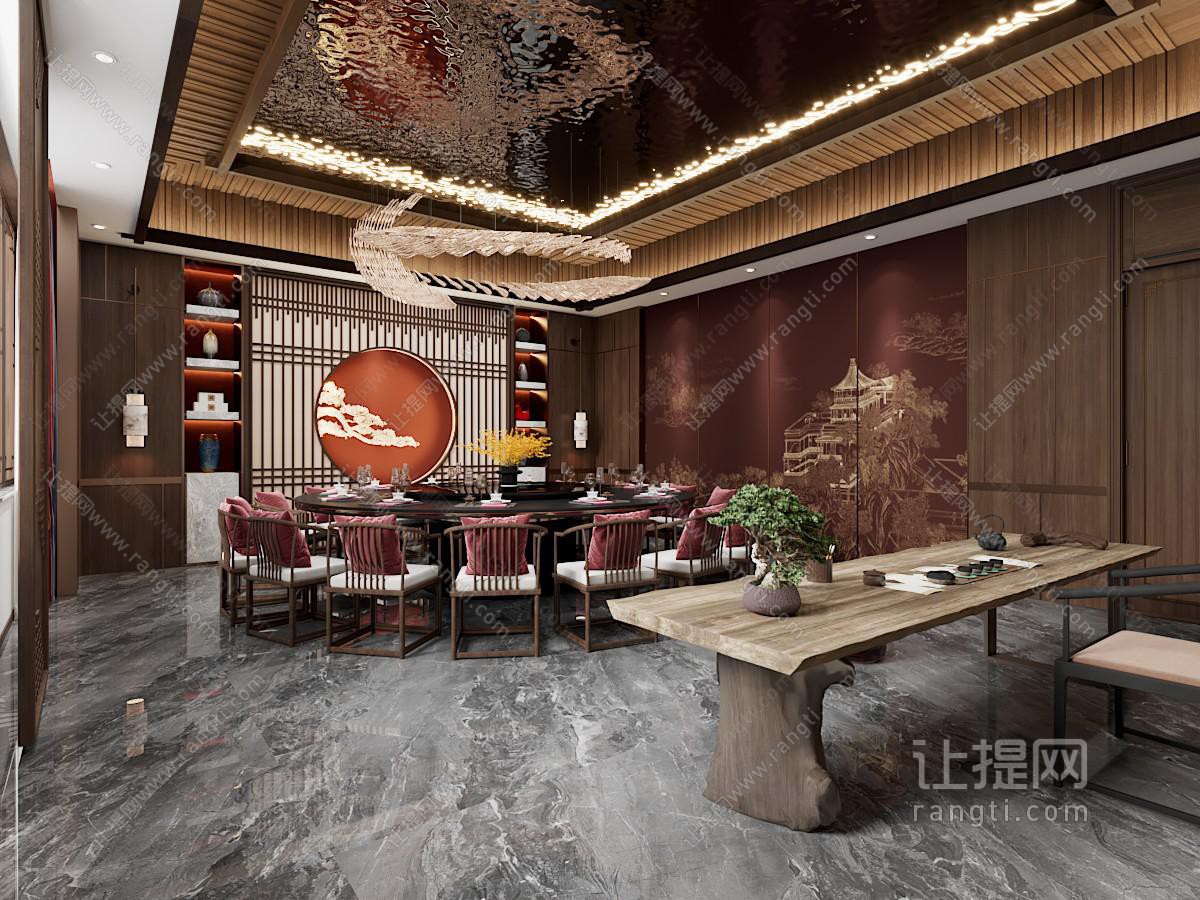 新中式中餐厅包厢
