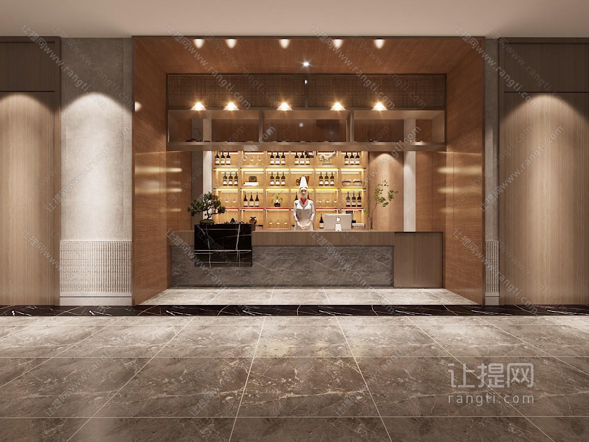 新中式中餐厅收银台