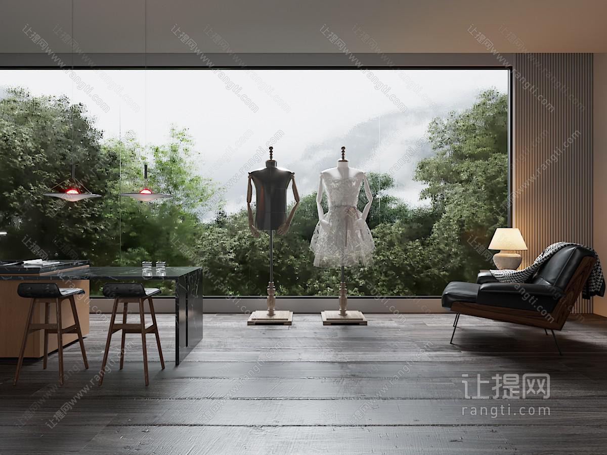 现代雨林别墅客厅