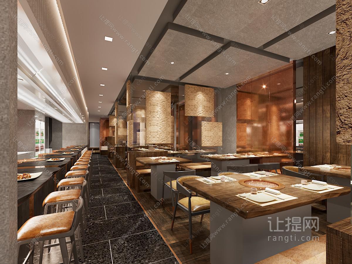 现代饭店餐馆就餐区