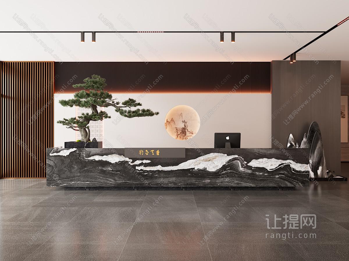 新中式大堂前台接待