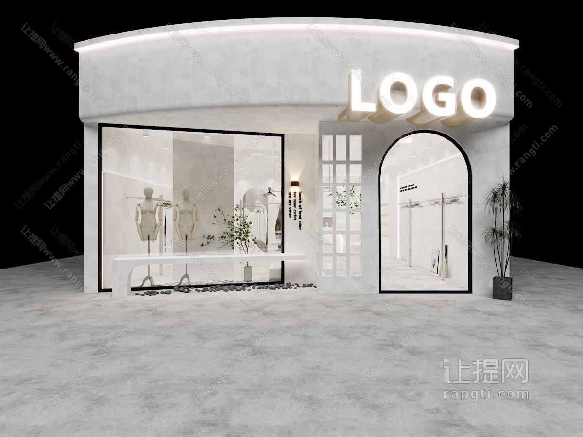 现代服装店门头
