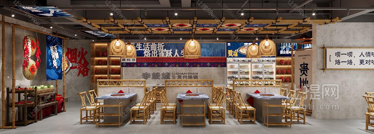 工业风民宿饭店餐馆就餐区
