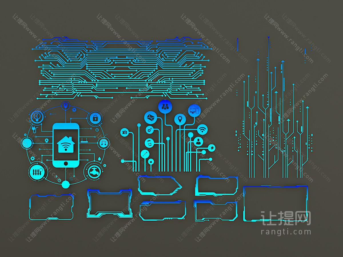 现代科技线条
