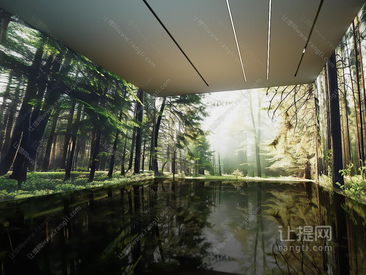 现代森林水景沉浸式展厅展览