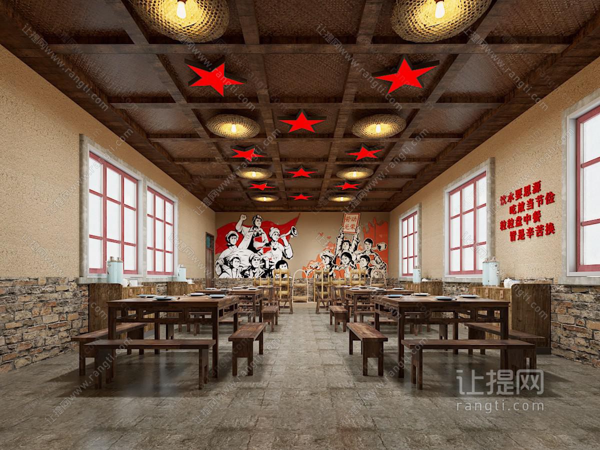 复古老式食堂