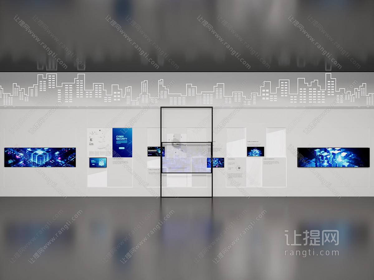 科技展厅 展板 文化墙 背景墙 装置展厅