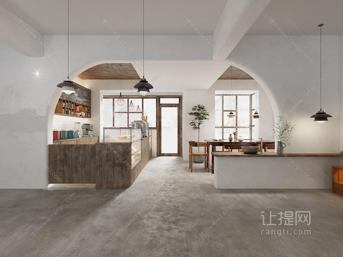 北欧咖啡厅前台