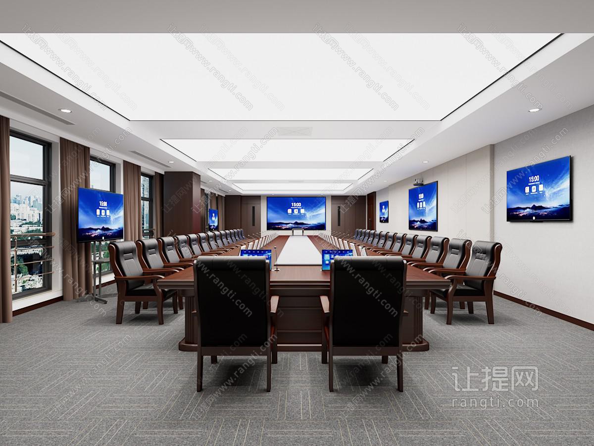现代政府会议室 音视频无纸化会议
