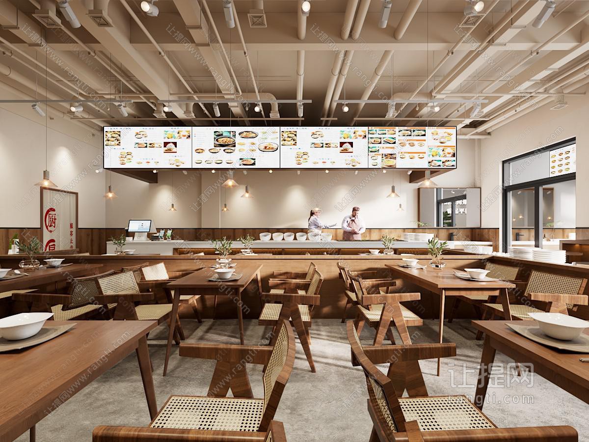 现代简约自助餐厅