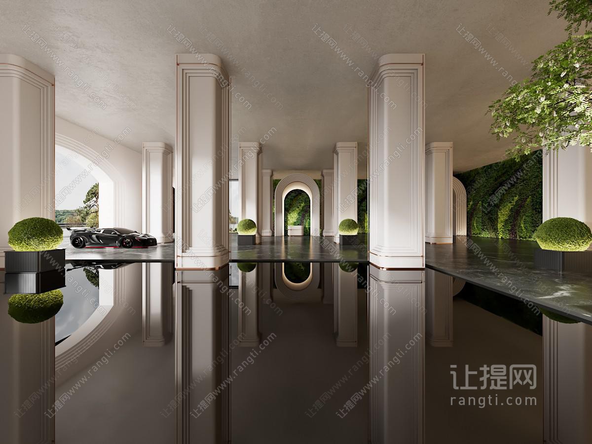 现代轻奢酒店大堂前台接待