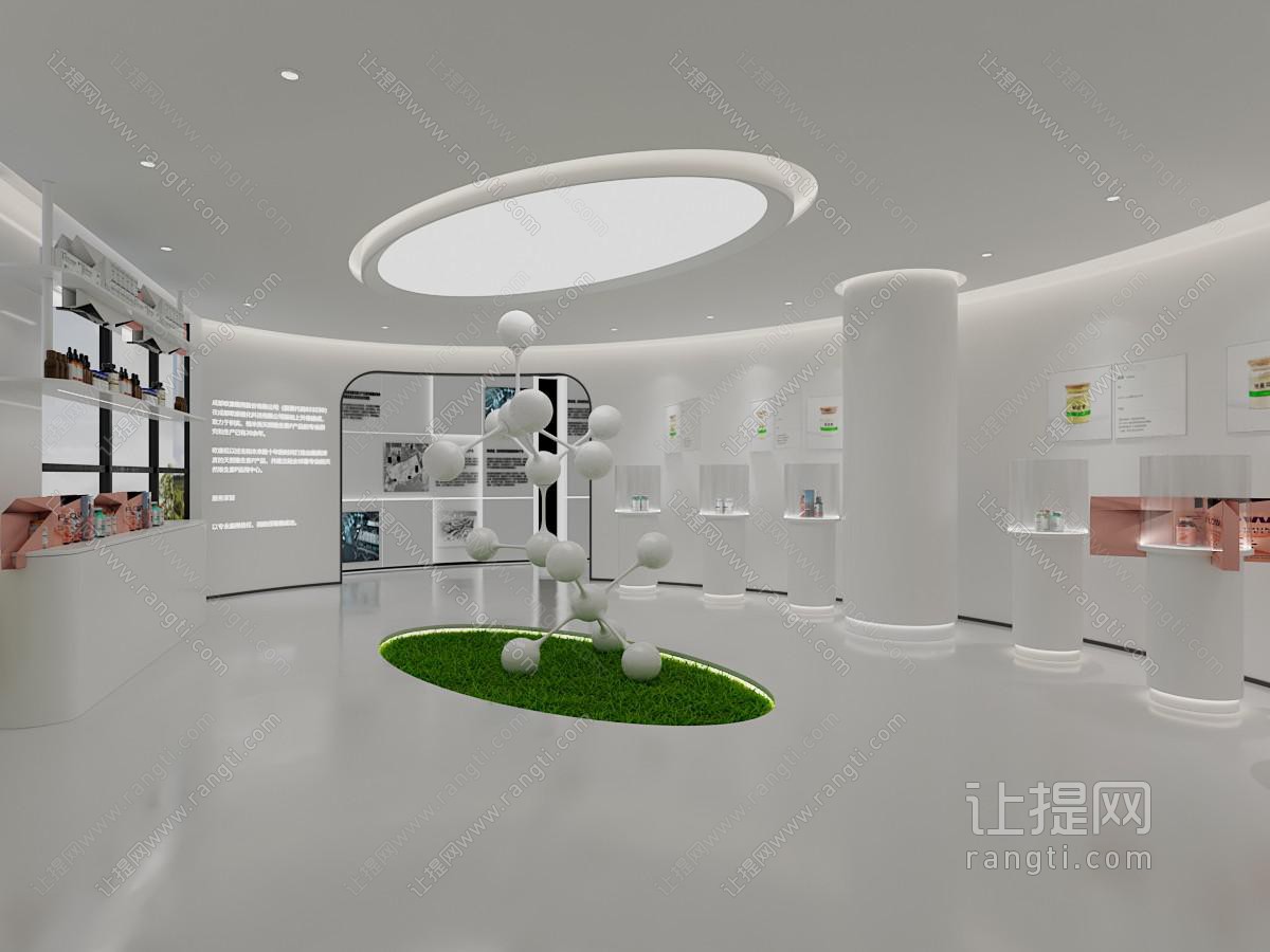 现代通用空间 展厅 细胞展厅 医药展厅